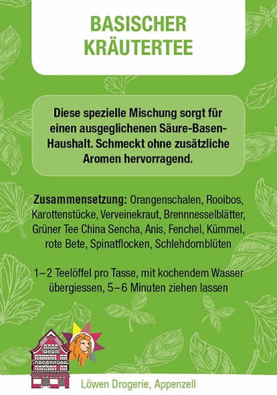 Basischer Kräutertee - Loewen Drogerie Appenzell