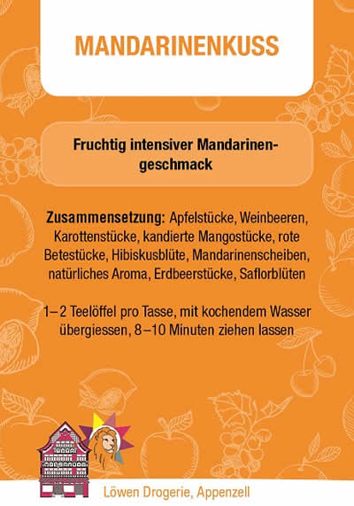 Mandarinenkuss Tee - Loewen Drogerie Appenzell