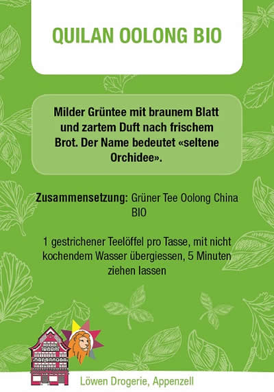 Quilan Oolang Biotee - Loewen Drogerie Appenzell