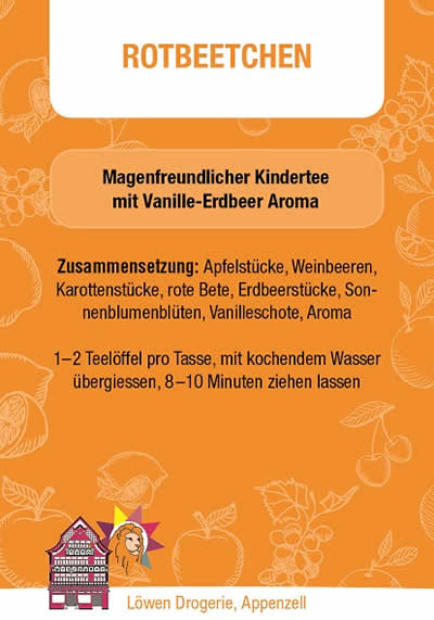 Rotbeetchen - Magenfreundlicher Kindertee - Loewen Drogerie Appenzell