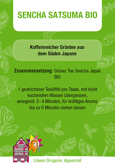 Sencha Satsuma Bio Grüntee - Loewen Drogerie Appenzell