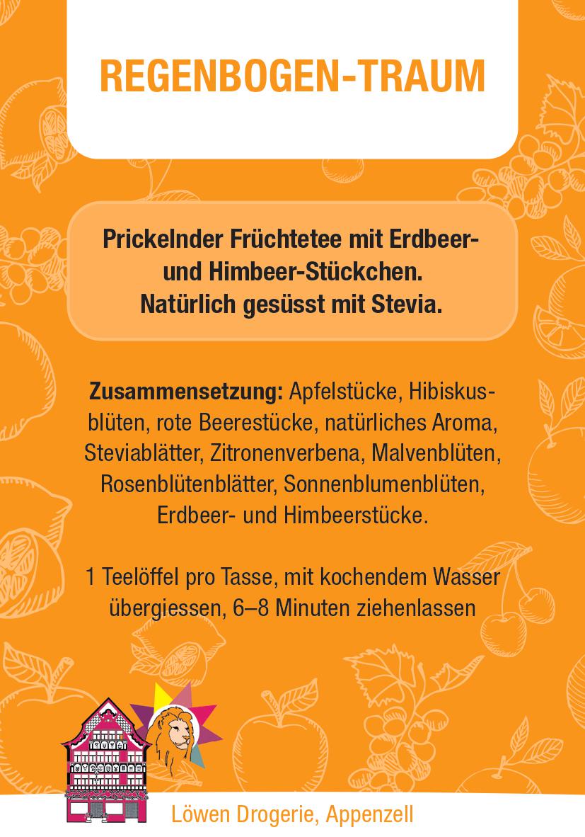 Regenbogen-Traum - Prickelnder Früchtetee  - Loewen Drogerie Appenzell